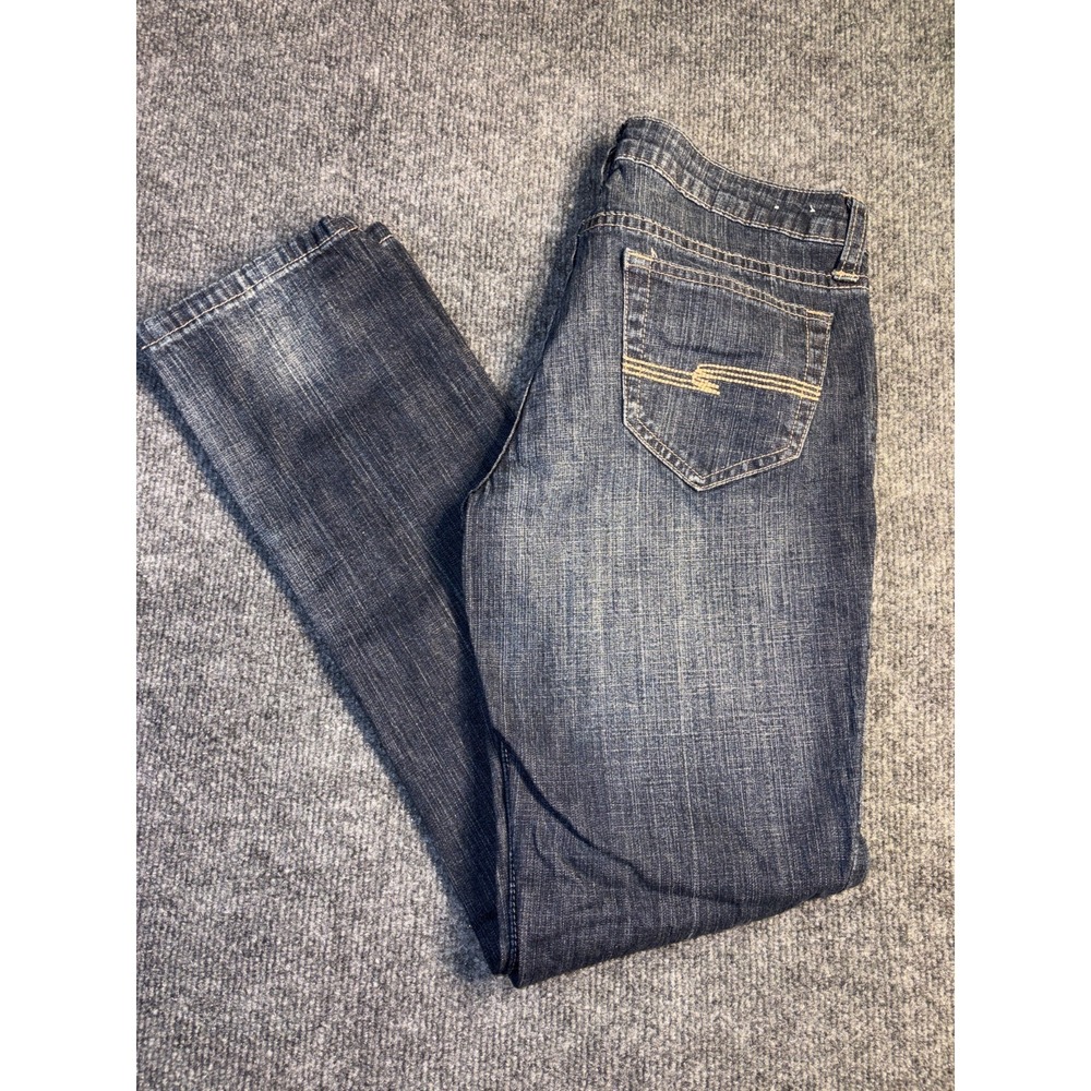 Arizona Jean Co. Straight Jeans Women 3 Blue Denim Dark Wash Low Rise Streetwear